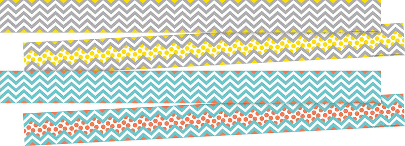 Barker Creek Double-Sided Border Set, 35" x 3", Chevron Beautiful, 2 designs, 24/Set (BC3739)