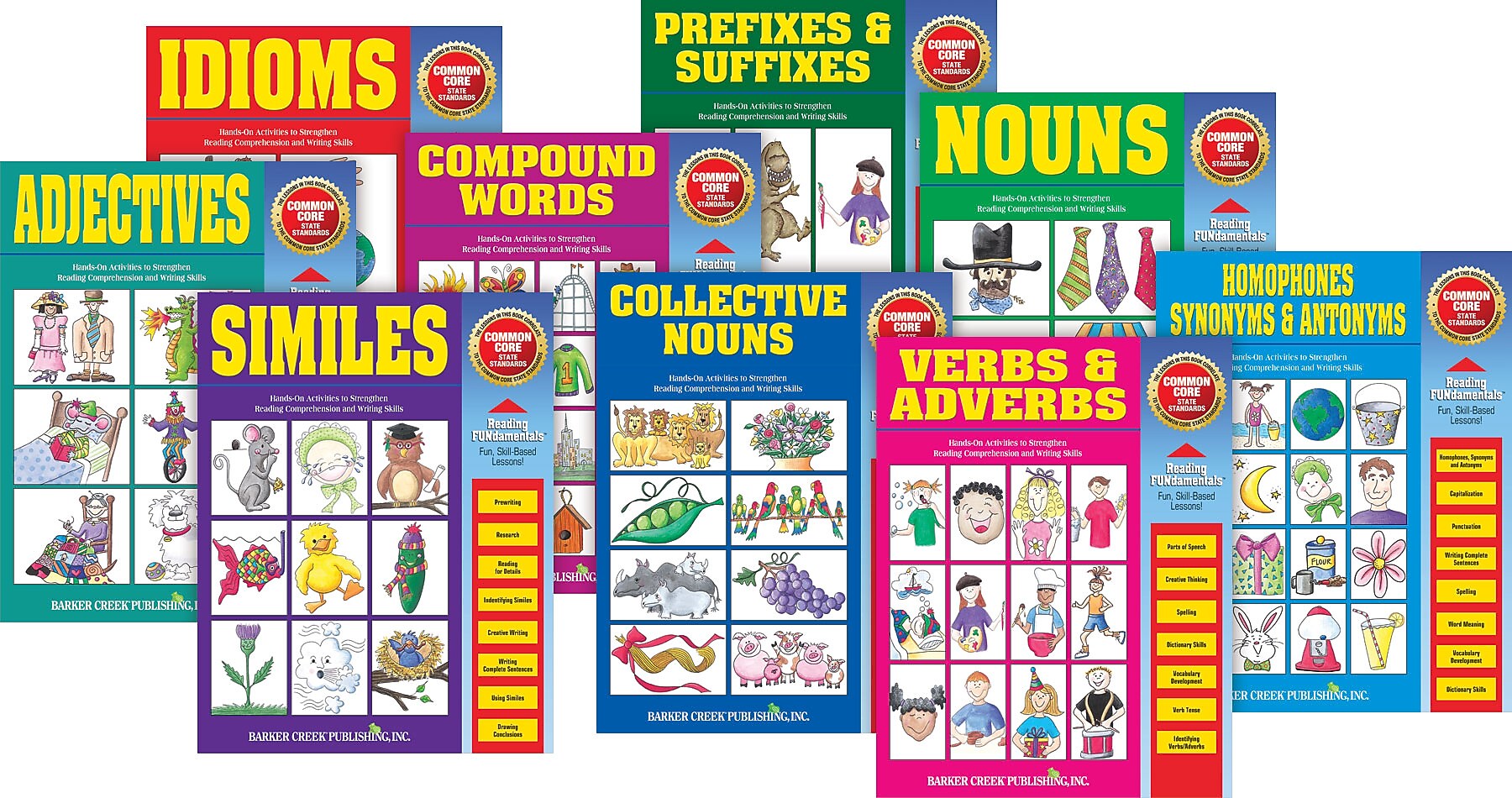 Barker Creek Reading FUNdamentals Grammar Activity Book Set, 9/Set  (LL3501)