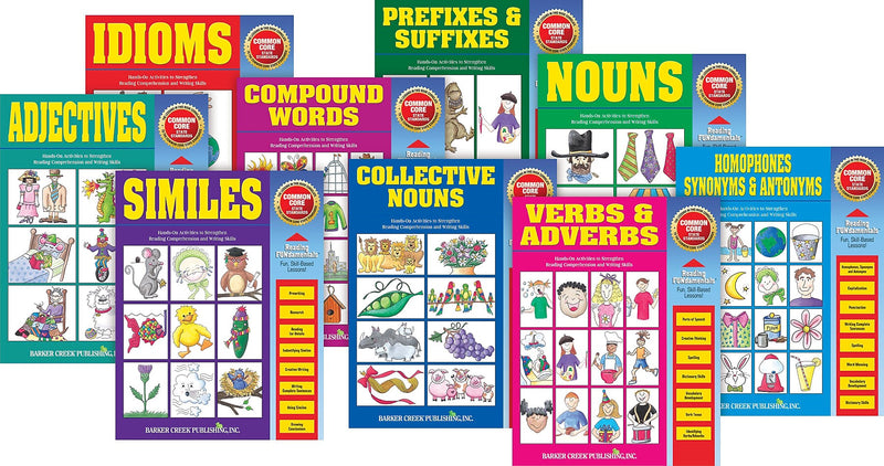 Barker Creek Reading FUNdamentals Grammar Activity Book Set, 9/Set  (LL3501)