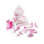Melissa & Doug Wooden Beauty Salon Play Set with Vanity and Accessories (3026)