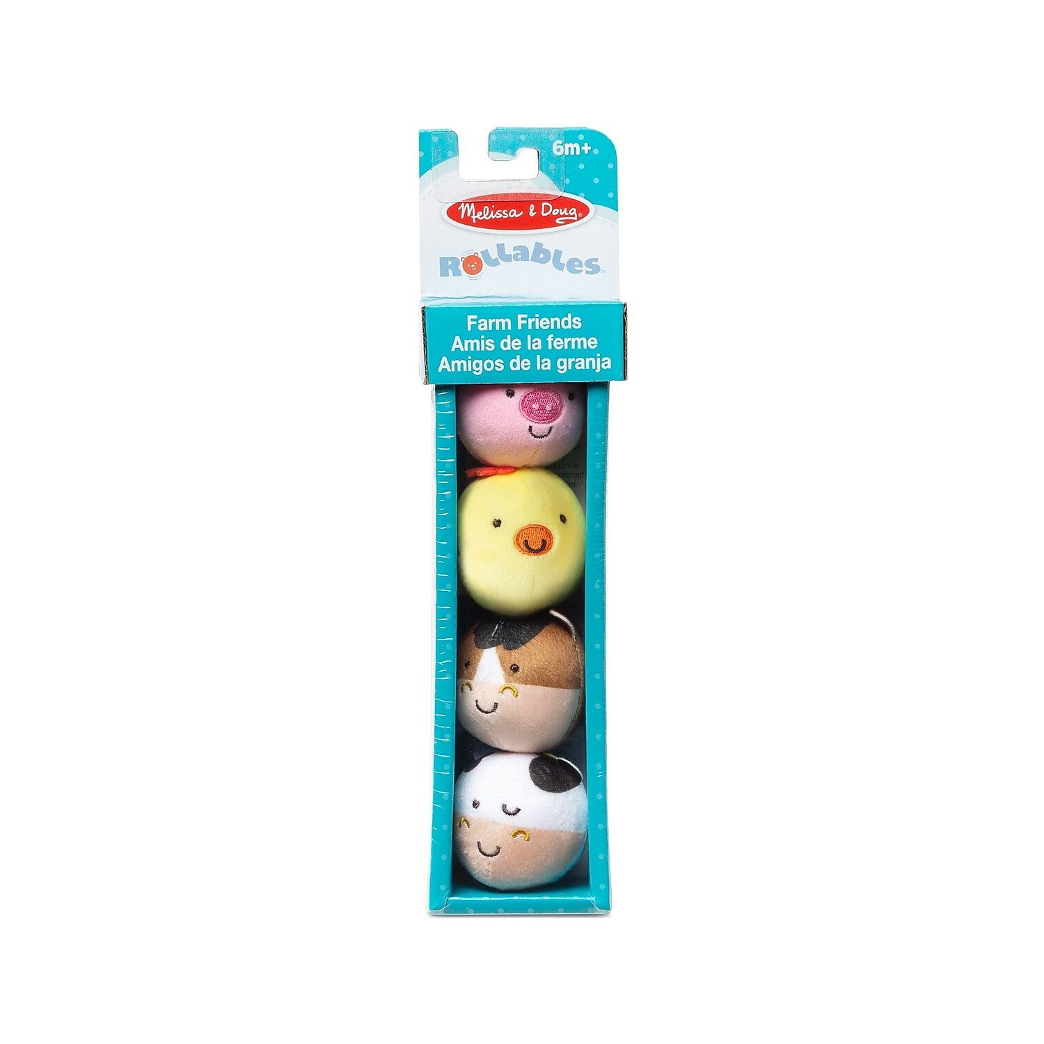 Melissa & Doug Rollables Farm Friends Infant and Toddler Toy, 4 Pieces (30734)