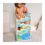 Melissa & Doug Rollables Wooden Ocean Slide Infant and Toddler Toy, 5 Pieces (30736)