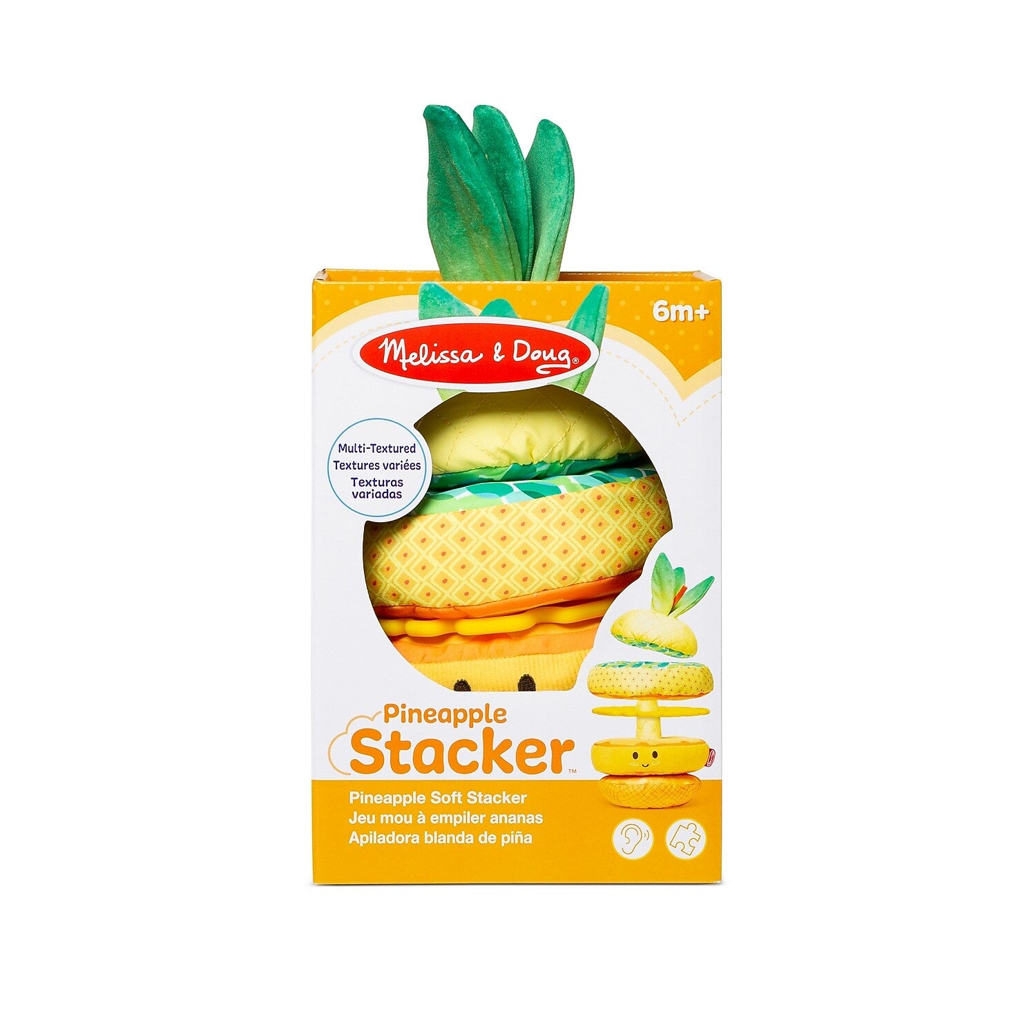 Melissa & Doug Multi-Sensory Pineapple Soft Stacker Infant Toy (30743)