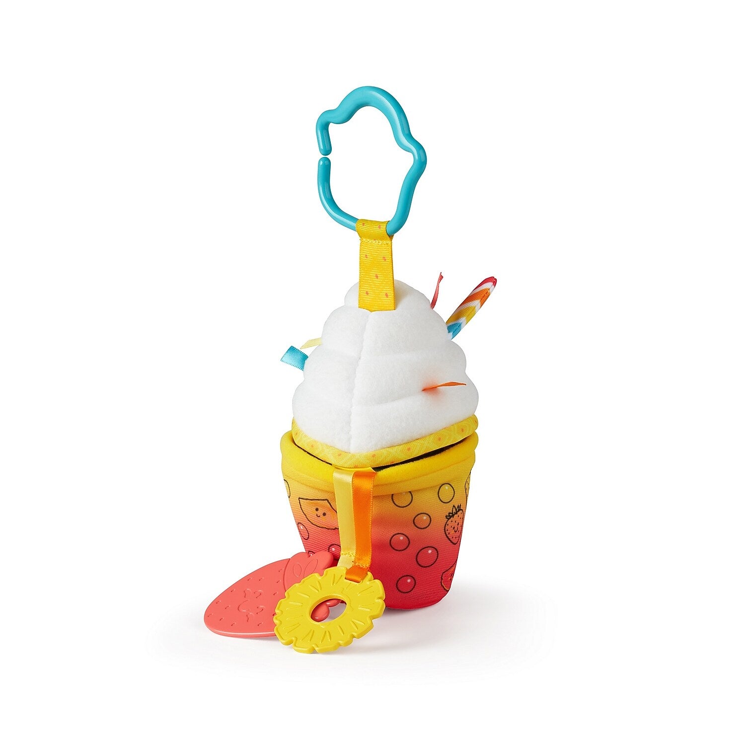 Melissa & Doug Multi-Sensory Bubble Tea Take-Along Clip-On Infant Toy (30744)
