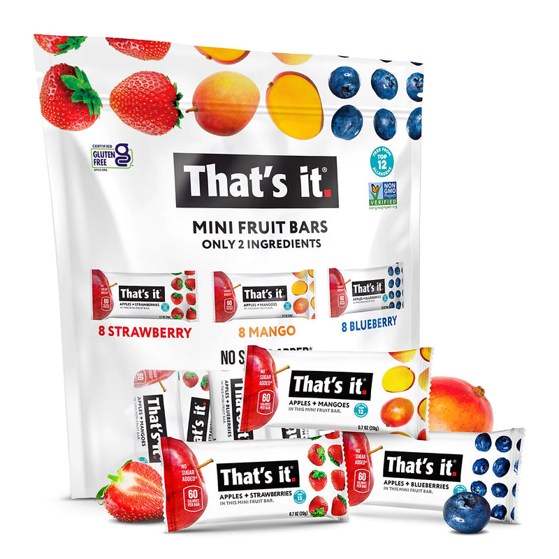 That's it Gluten Free Mini Fruit Bars Variety Pack, 16.8 oz.., 24/Pack (220-02260)
