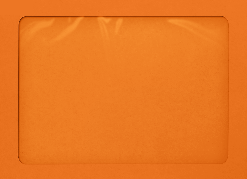 JAM Paper A7 Full Face Window Envelopes, Peel & Press, 5 1/4 x 7 1/4, Mandar,Orange, 50 Pack (A7FFW-55-50)