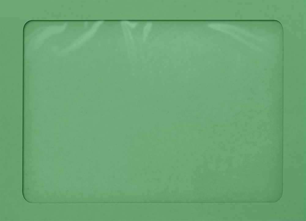 JAM Paper A7 Full Face Window Envelopes, Peel & Press, 5 1/4 x 7 1/4, Holiday Green, 50 Pack (A7FFW-L17-50)