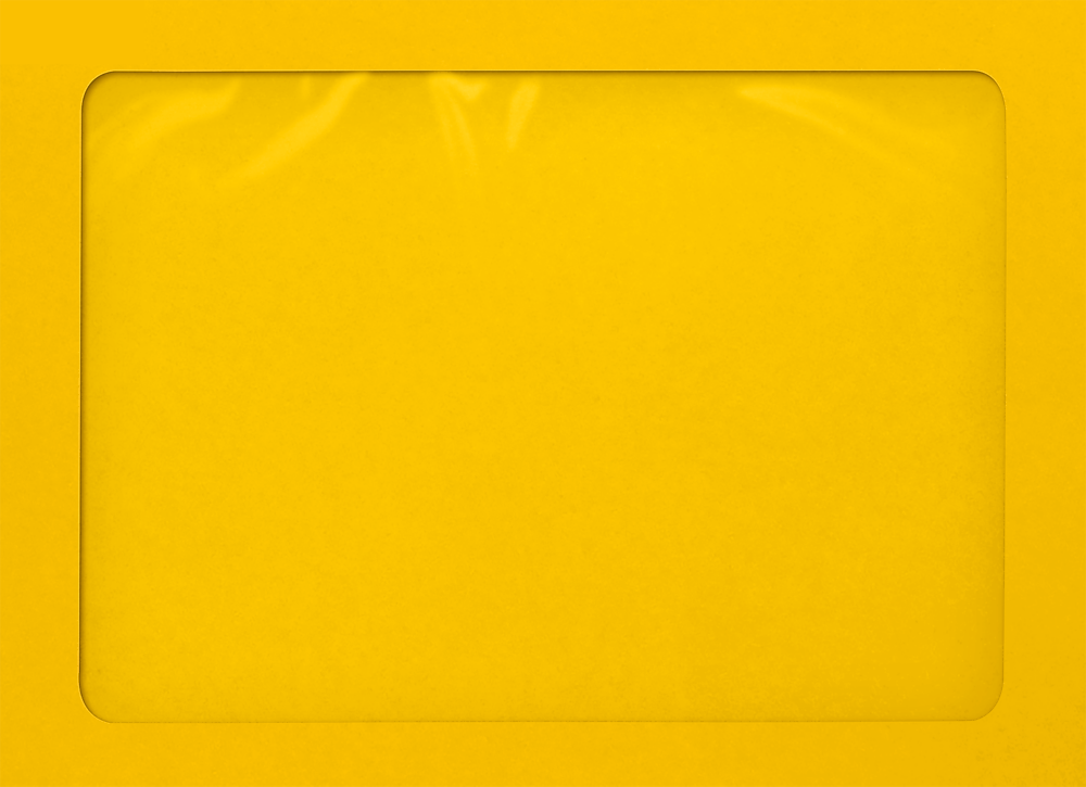 JAM Paper A7 Full Face Window Envelopes, Peel & Press, 5 1/2 x 7 1/4, Sunflower Yellow, 50 Pack (A7FFW-84-50)