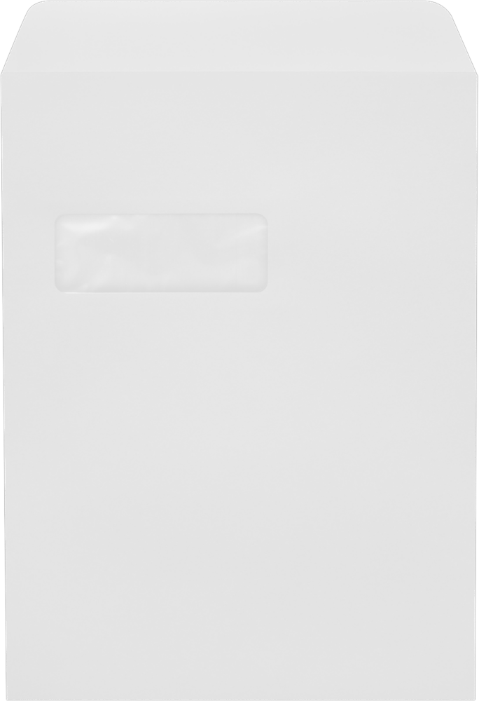 JAM Paper 9 x 12 Open End Window Envelopes, 28lb, White, 1000 Pack (1590PS-1M)