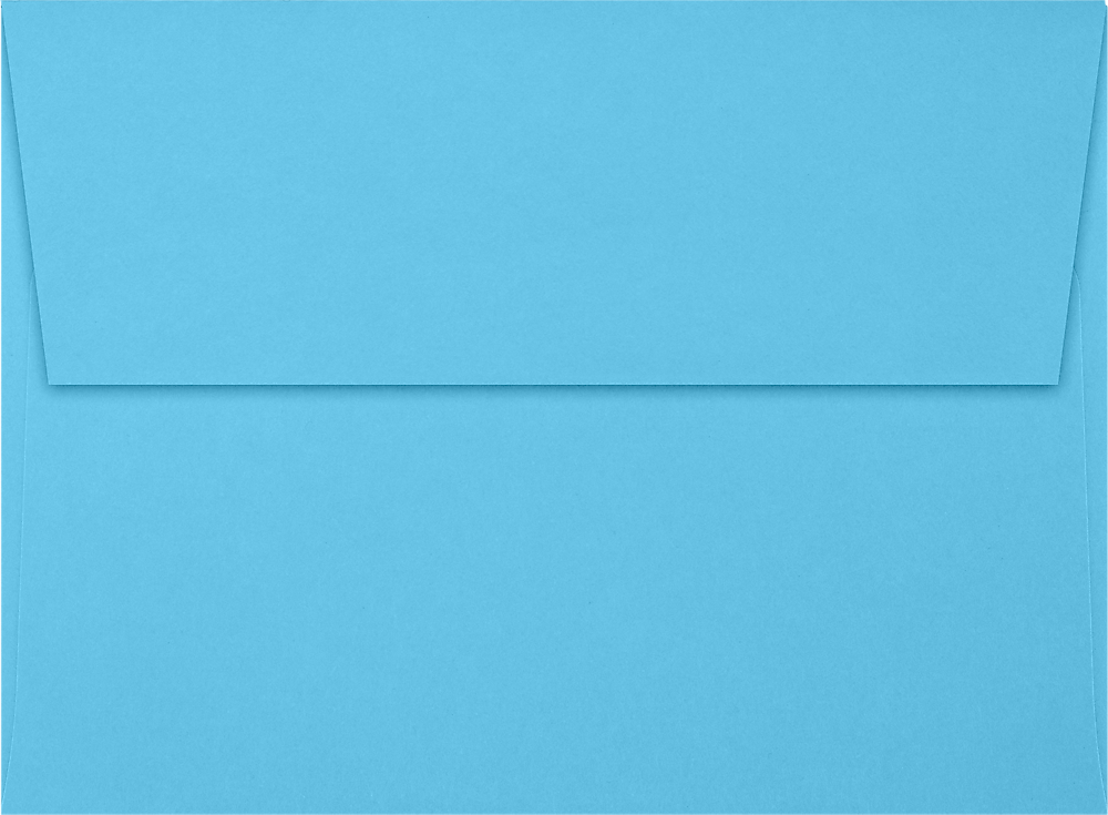 JAM Paper A6 Square Flap Envelopes, Peel & Press, 60lb, 4 3/4 x 6 1/2, Bright Blue, 50 Pack (4875-13-50)