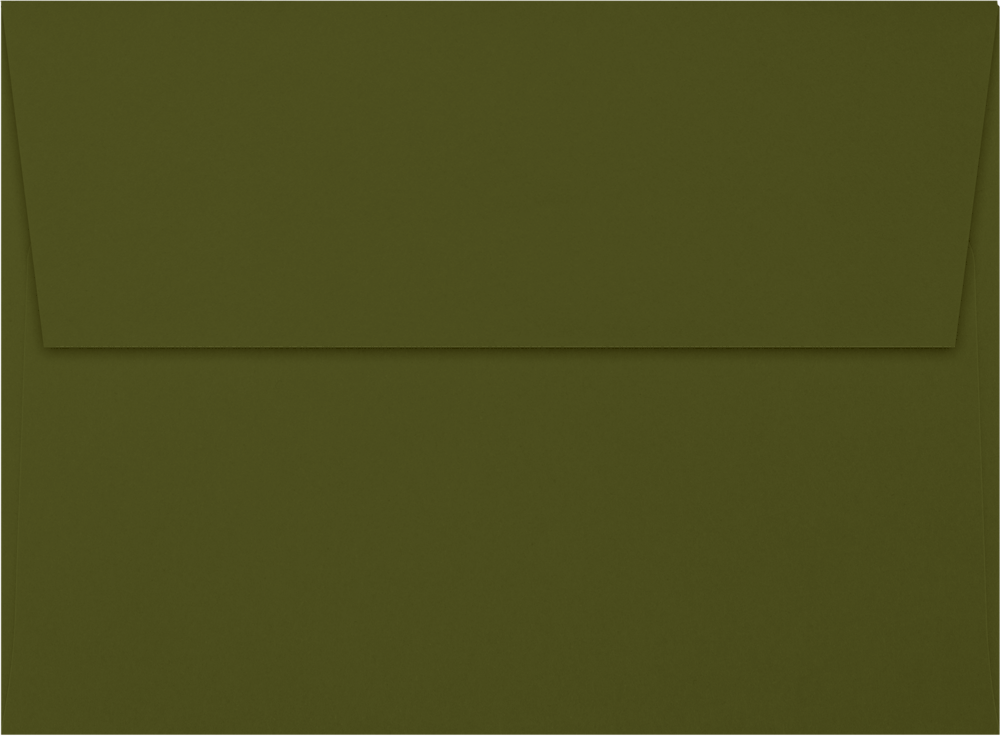 JAM Paper A6 Square Flap Envelopes, Peel & Press, 70lb, 4 3/4 x 6 1/2, Olive Green, 50 Pack (4875-81-50)