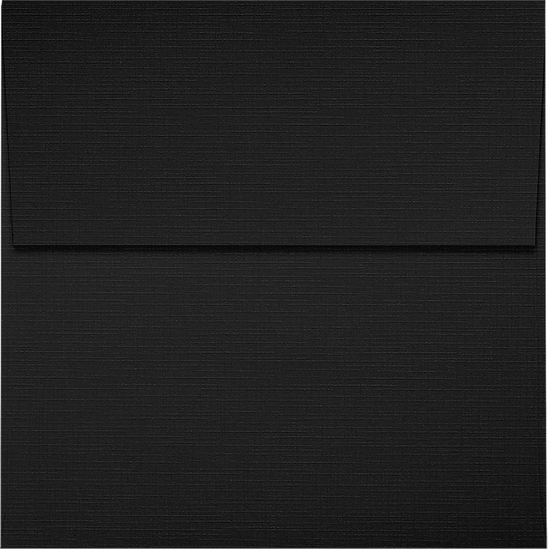 JAM Paper Square Envelopes, Peel & Press, 3 1/4 x 3 1/4, Black Linen, 500 Pack (8503-BLI-500)