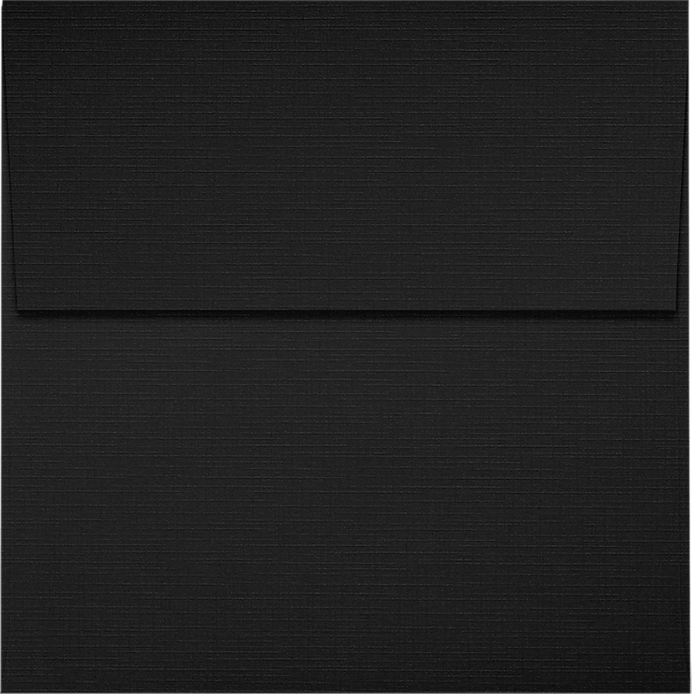 JAM Paper Square Envelopes, Peel & Press, 3 1/4 x 3 1/4, Black Linen, 500 Pack (8503-BLI-500)
