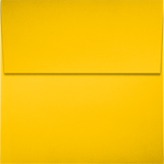 JAM Paper Square Envelopes, Peel & Press, 3 1/4 x 3 1/4, Sunflower Yellow, 250 Pack (8503-84-250)