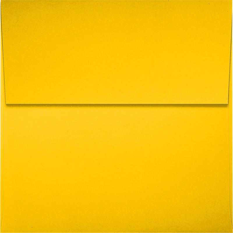 JAM Paper Square Envelopes, Peel & Press, 3 1/4 x 3 1/4, Sunflower Yellow, 500 Pack (8503-84-500)