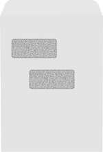 JAM Paper 9 x 12 Open End Double Window Envelopes, Security Tint, 28lb, White, 50 Pack (912DW-28WST-50)