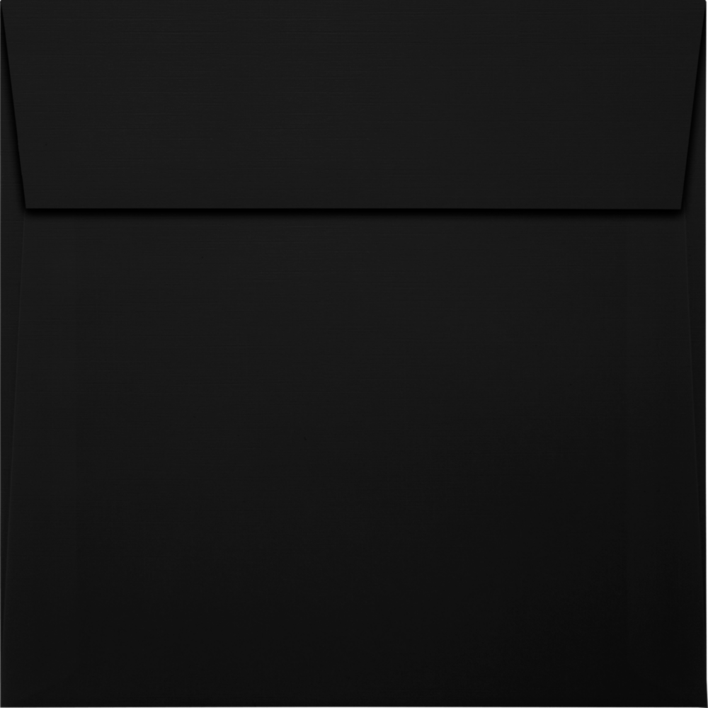 JAM Paper 6 x 6 Square Envelopes, Peel & Press, Black Linen, 50/Pack (8525-BLI-50)