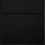 JAM Paper 6 x 6 Square Envelopes, Peel & Press, Black Linen, 50/Pack (8525-BLI-50)