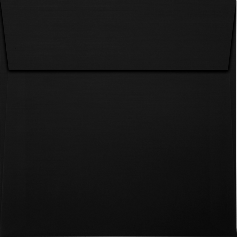 JAM Paper 6 x 6 Square Envelopes, Peel & Press, Black Linen, 50/Pack (8525-BLI-50)