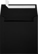 JAM Paper 6 x 6 Square Envelopes, Peel & Press, Black Linen, 50/Pack (8525-BLI-50)