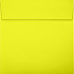 JAM Paper Square Envelopes, Peel & Press, 100lb Citrus Yellow, 6 1/4 x 6 1/4, 250 Pack, (8530-L20-250)