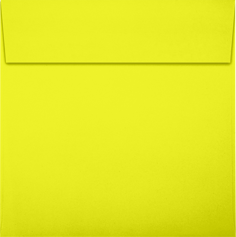 JAM Paper Square Envelopes, Peel & Press, 100lb Citrus Yellow, 6 1/4 x 6 1/4, 50 Pack, (8530-L20-50)