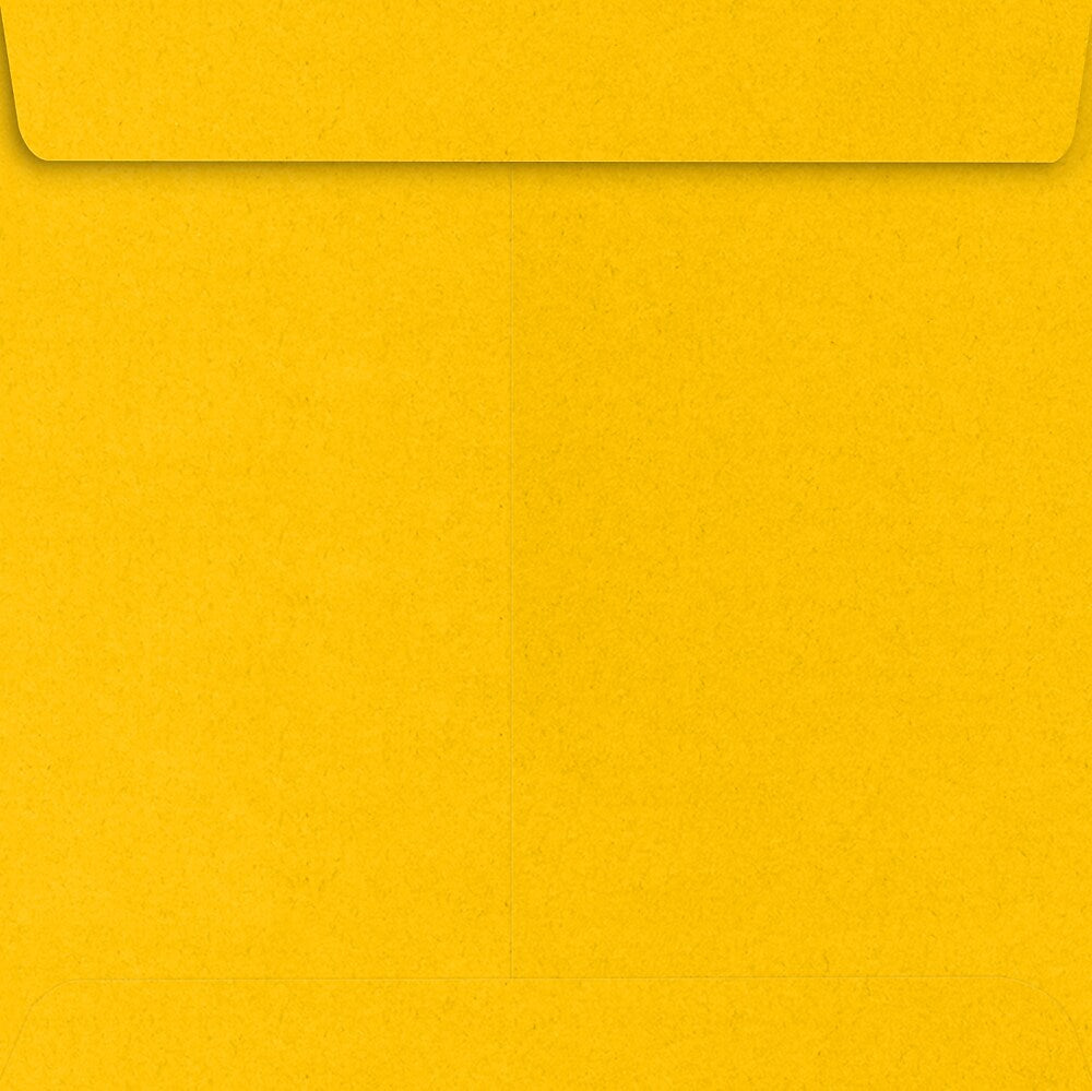 JAM Paper 7 1/2 x 7 1/2 Square Envelopes ,Sunflower, 50 Pack, Yellow (EX8555-12-50)