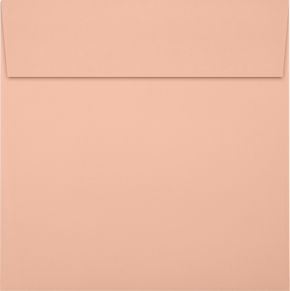 JAM Paper Square Envelopes, Peel & Press, Blush, 6 x 6, 50 Pack (8525-114-50)
