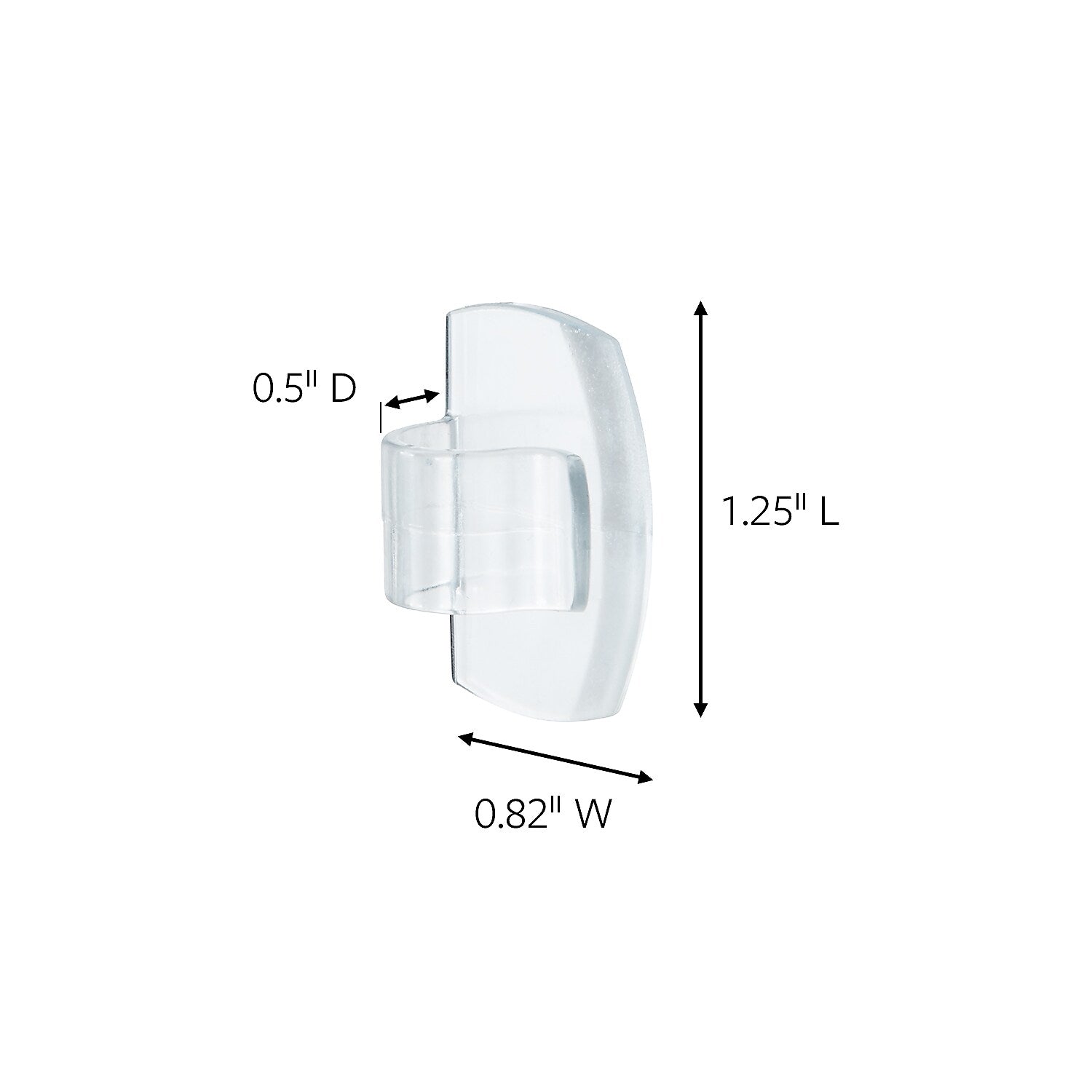 Command Round Cord & Light Clips, Clear, 4/Pack (17017CLR)