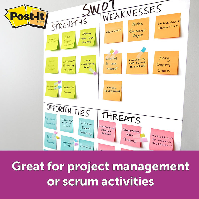 Post-it Super Sticky Notes, 3" x 3", Miami Collection, 90 Sheet/Pad, 24 Pads/Pack (MMM65424SSCYM)