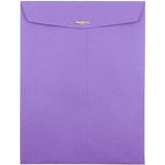 JAM Paper 10" x 13" Open End Catalog Colored Envelopes with Clasp Closure, Violet Purple Recycled, 10/Pack (V0128182B)
