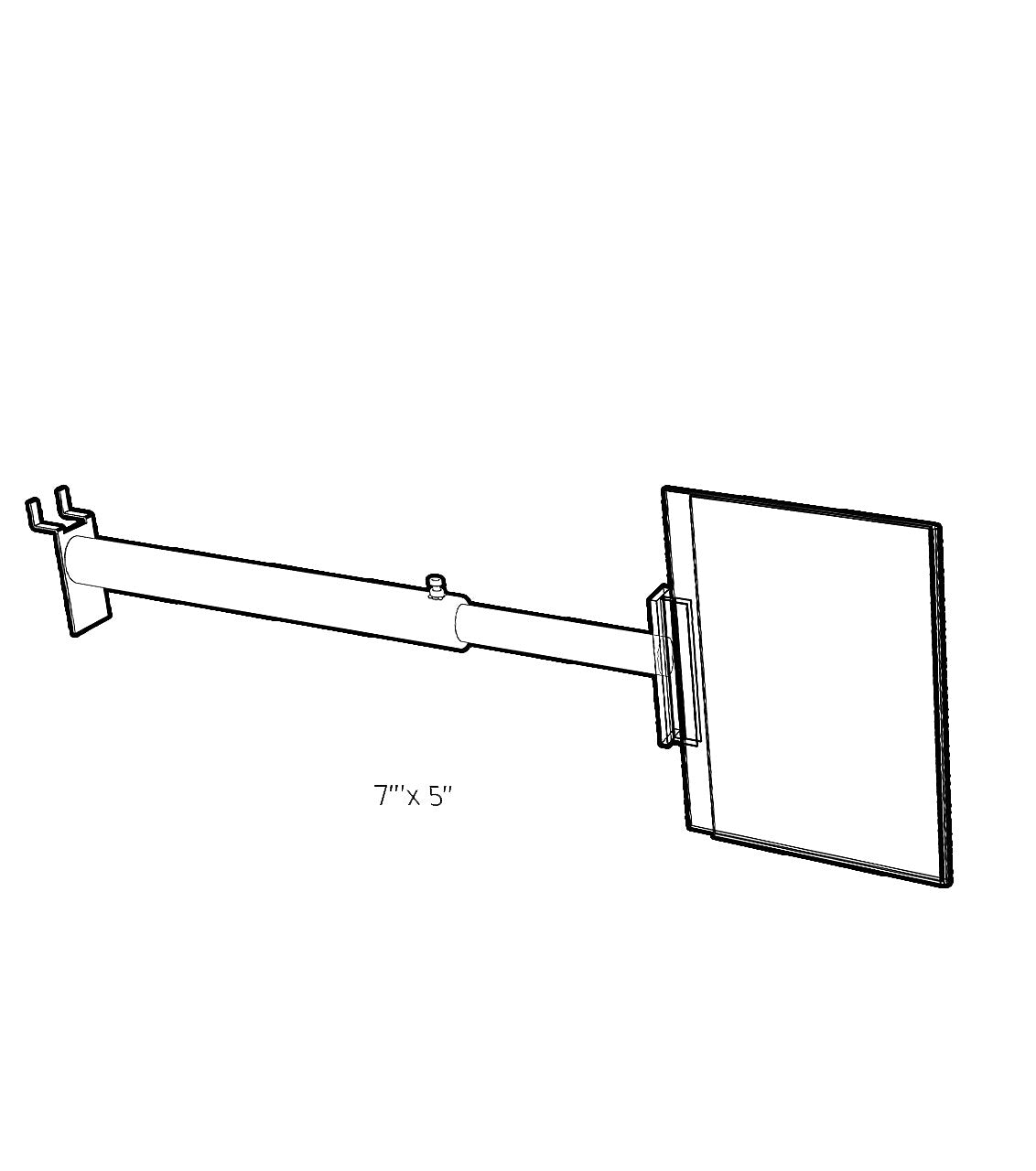Azar Document Holder, 7" x 5", Horizontal, Wall Mounted, Clear, Acrylic, 4/Pack (107557)