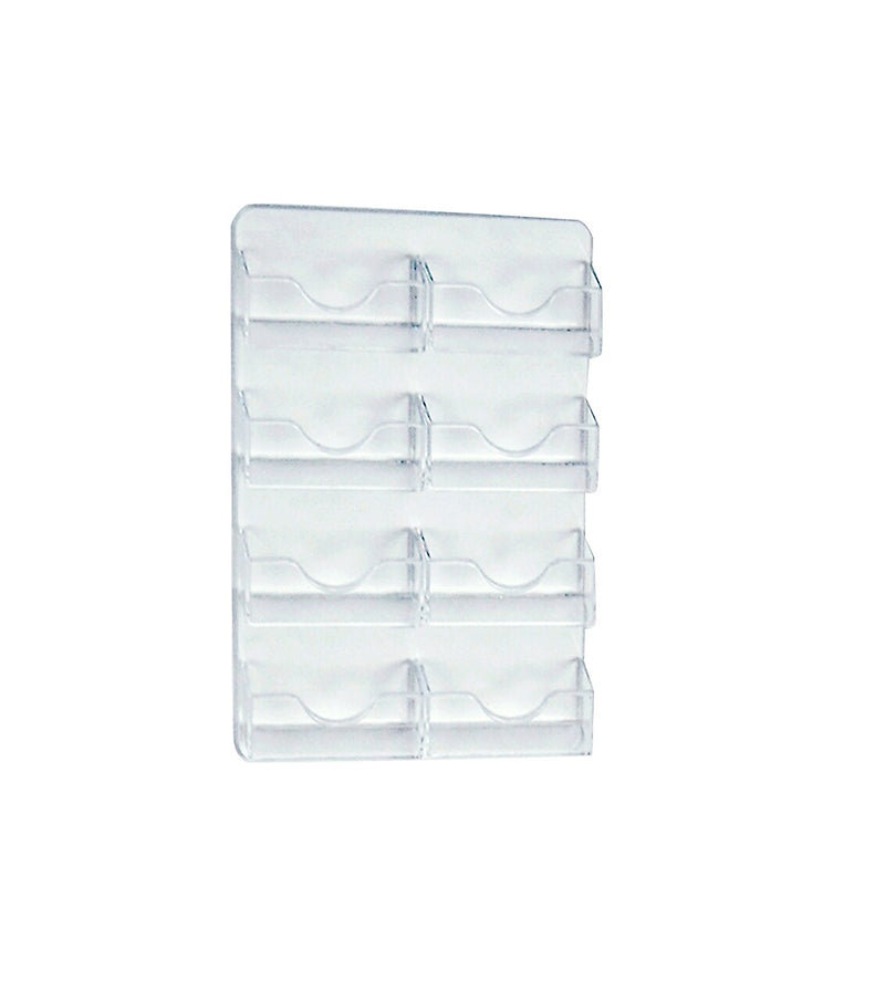 Azar Card Holder, 8" x 11.875", Vertical, Wall Mounted, Clear, Acrylic, 2/Box (252080)