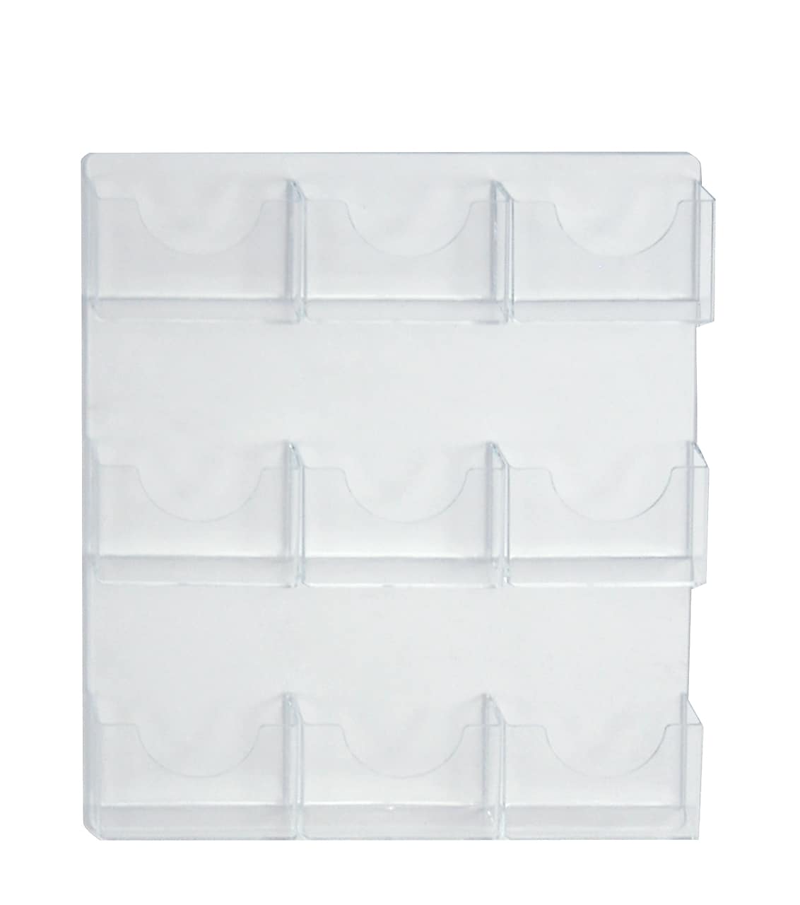 Azar Brochure Holder, 19.375" x 23.5", Horizontal, Wall Mounted, Clear, Acrylic, 2/Box (252092)