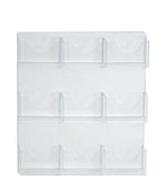 Azar Brochure Holder, 19.375" x 23.5", Horizontal, Wall Mounted, Clear, Acrylic, 2/Box (252092)