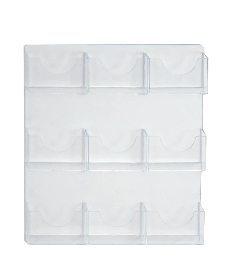Azar Brochure Holder, 19.375" x 23.5", Horizontal, Wall Mounted, Clear, Acrylic, 2/Box (252092)