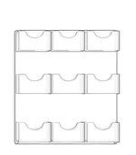 Azar Brochure Holder, 19.375" x 23.5", Horizontal, Wall Mounted, Clear, Acrylic, 2/Box (252092)