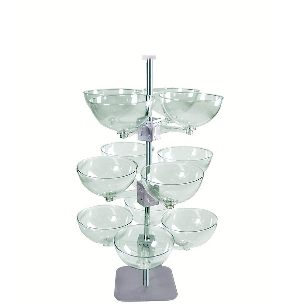 Azar Accessory Holder, 36" x 60", Vertical, Freestanding, Clear, Plastic (750344)
