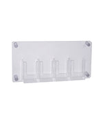 Azar Brochure Holder, 23" x 11", Horizontal, Wall Mounted, Silver, Acrylic (105580)