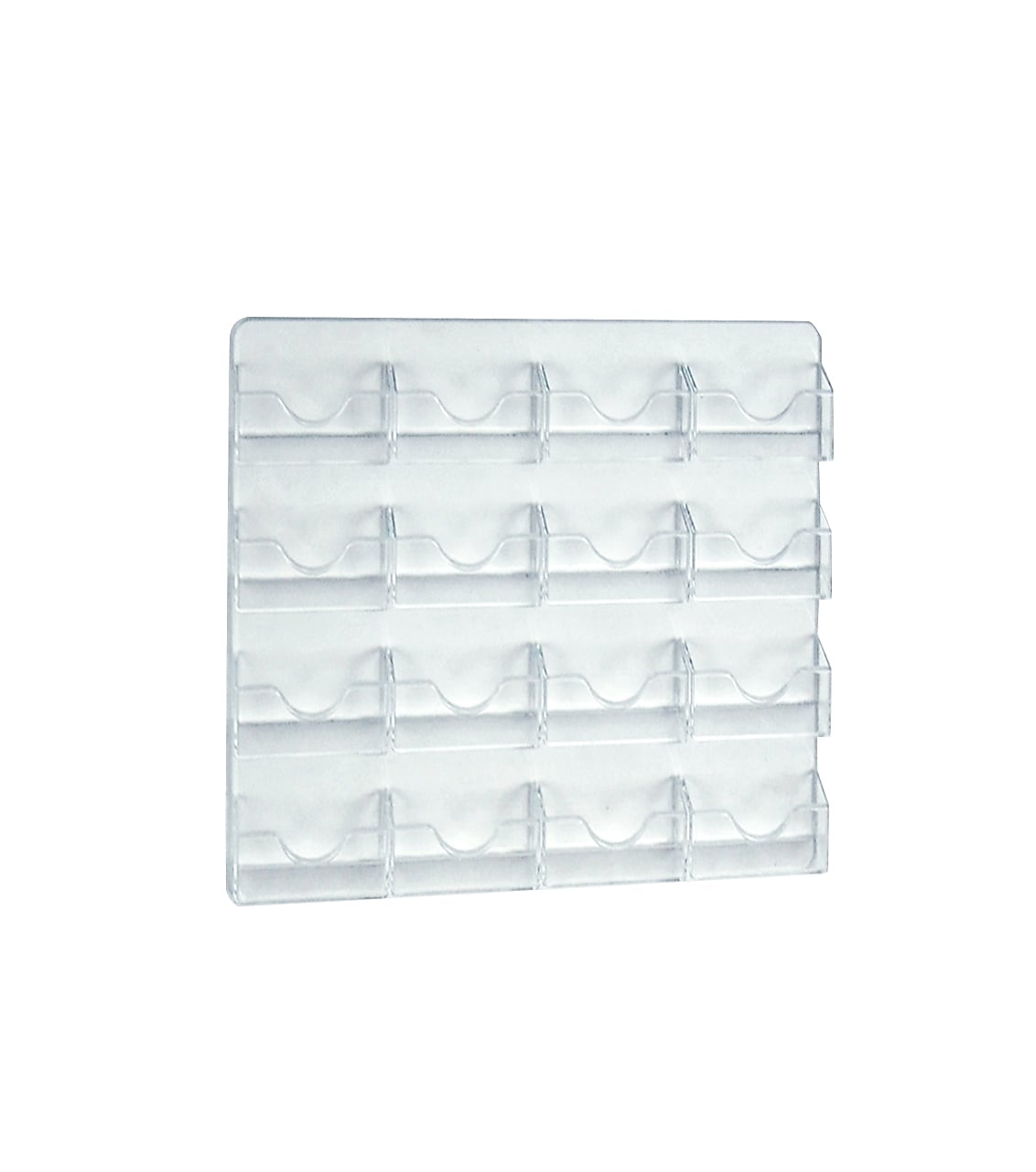 Azar Card Holder, 15.625" x 11.874", Horizontal, Wall Mounted, Clear, Acrylic, 2/Box (252084)