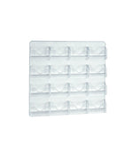 Azar Card Holder, 15.625" x 11.874", Horizontal, Wall Mounted, Clear, Acrylic, 2/Box (252084)