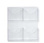 Azar Magazine Holder, 18.875" x 21.5", Vertical, Wall Mounted, Clear, Acrylic, 2/Box (252096)