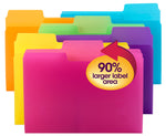 Smead SuperTab File Folder, 1/3-Cut Tab, Assorted, Letter Size, Assorted, 18/Pack (10515)