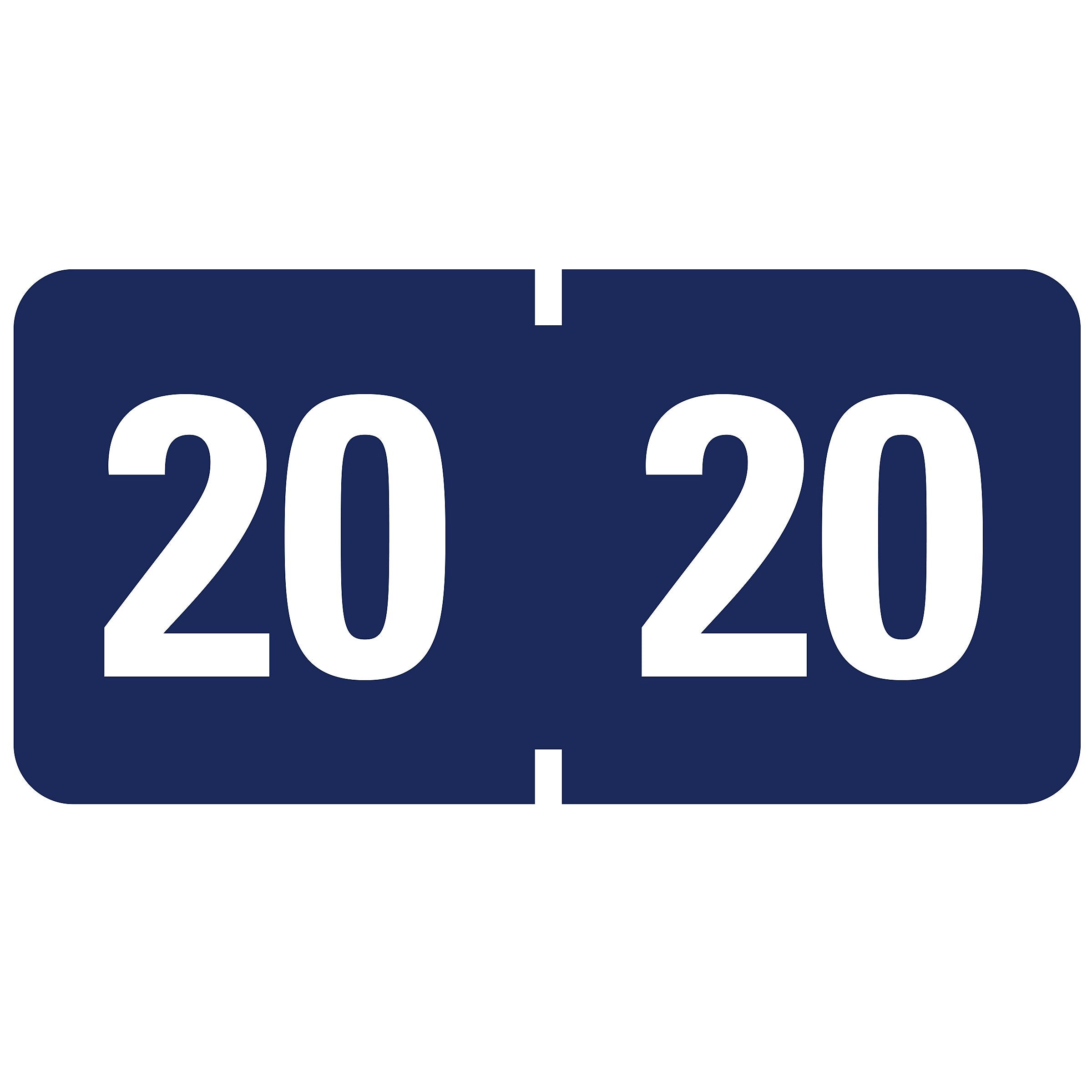 Smead, ETYJ Color-Coded Year Label, 2020, Label Roll, Dark Blue 500 per Roll (68320)