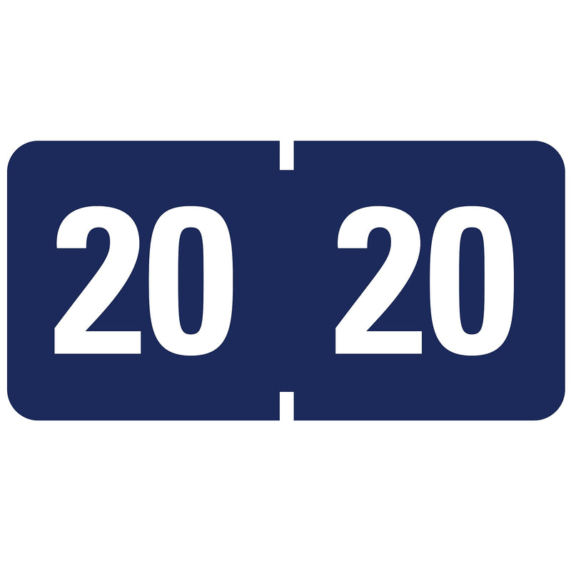 Smead, ETYJ Color-Coded Year Label, 2020, Label Roll, Dark Blue 500 per Roll (68320)