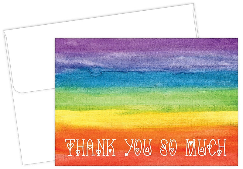 Masterpiece Studios Great Papers!® Rainbow Love Thank You Note Card, 4.875"H x 3.35"W (folded), 20 count (2017051)