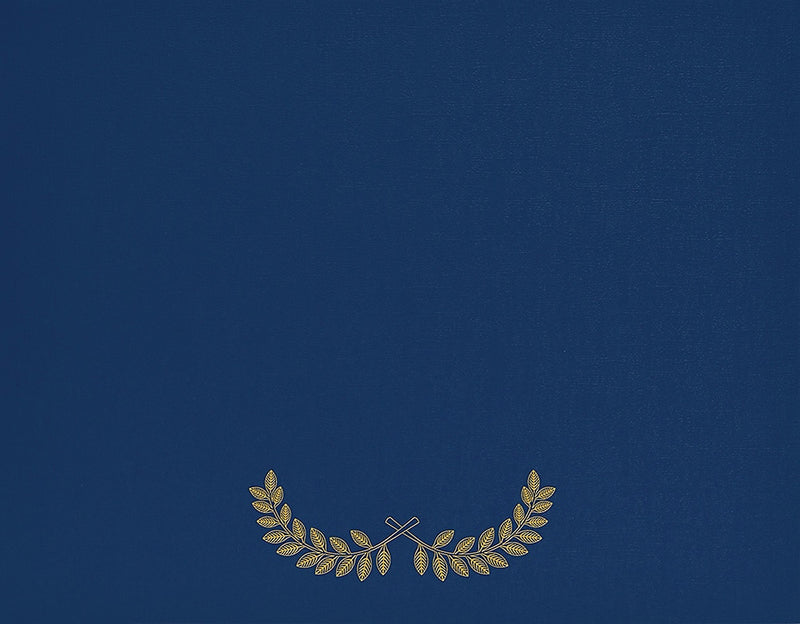 Great Papers Laurel Certificate Holders, 9.34" x 12", Blue/Gold, 5/Pack (2017046)