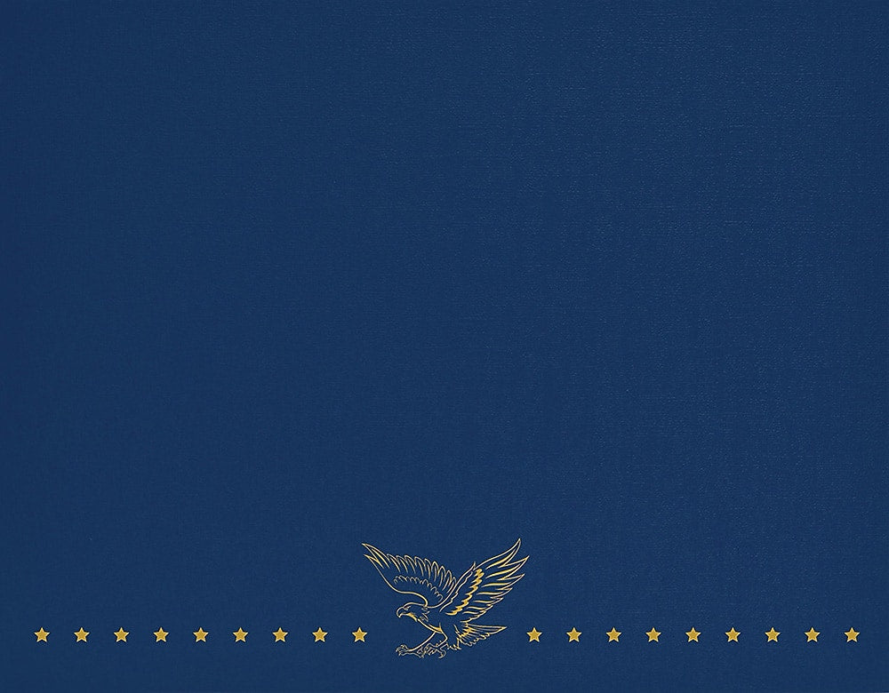 Great Papers Patriotic Certificate Holders, 9.34" x 12", Blue/Gold, 5/Pack (2017045)