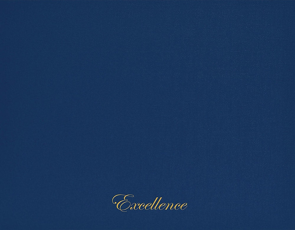 Great Papers Excellence Certificate Holders, 9.34" x 12", Blue/Gold, 5/Pack (2017044)