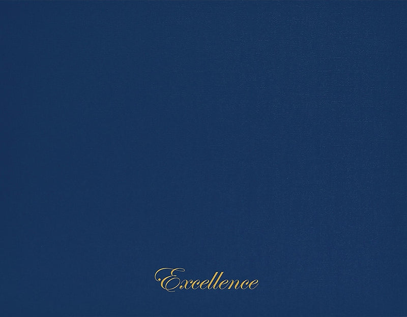 Great Papers Excellence Certificate Holders, 9.34" x 12", Blue/Gold, 5/Pack (2017044)